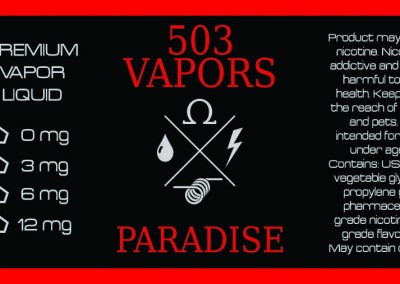 503 Vapors Logo & Label Design